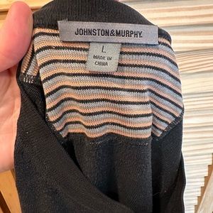 Johnston & Murphy Men’s 100% Silk Black shirt size L